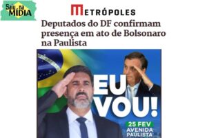 Metrópoles: Deputado Roosevelt confirma presença em ato de Bolsonaro na Paulista.