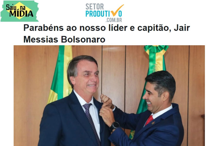 Parabéns ao nosso líder e capitão, Jair Messias Bolsonaro